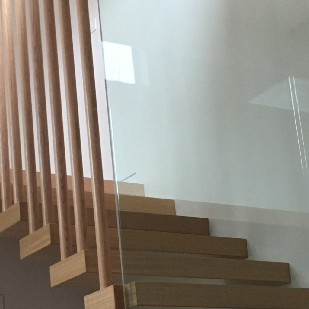 Glass and timber balustrade